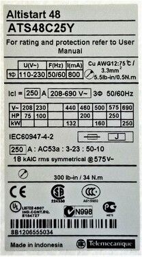 ATS48C25Y | Schneider Electric AC Motors ATS48C25Y | Schneider Electric AC Motors